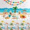 3 Pack Retro The Big One Tablecloth Table Covers Summer Beach Wave Theme